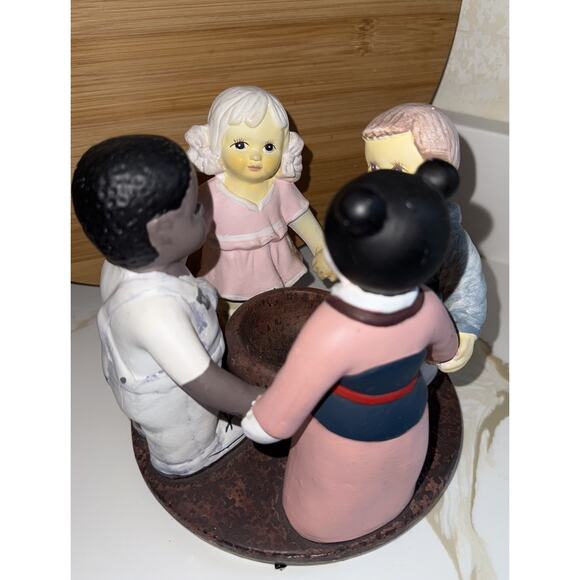 Vintage Penco 1999 Children Of The World Ceramic Painted Votive Candle Holder - Picture 4 of 8